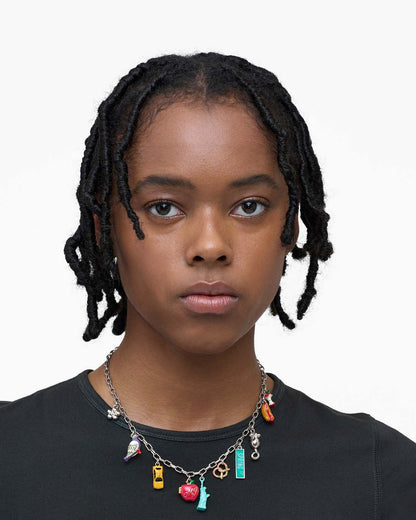 Marc Jacobs Popular | The City Charm Necklace New York Silver/Multi