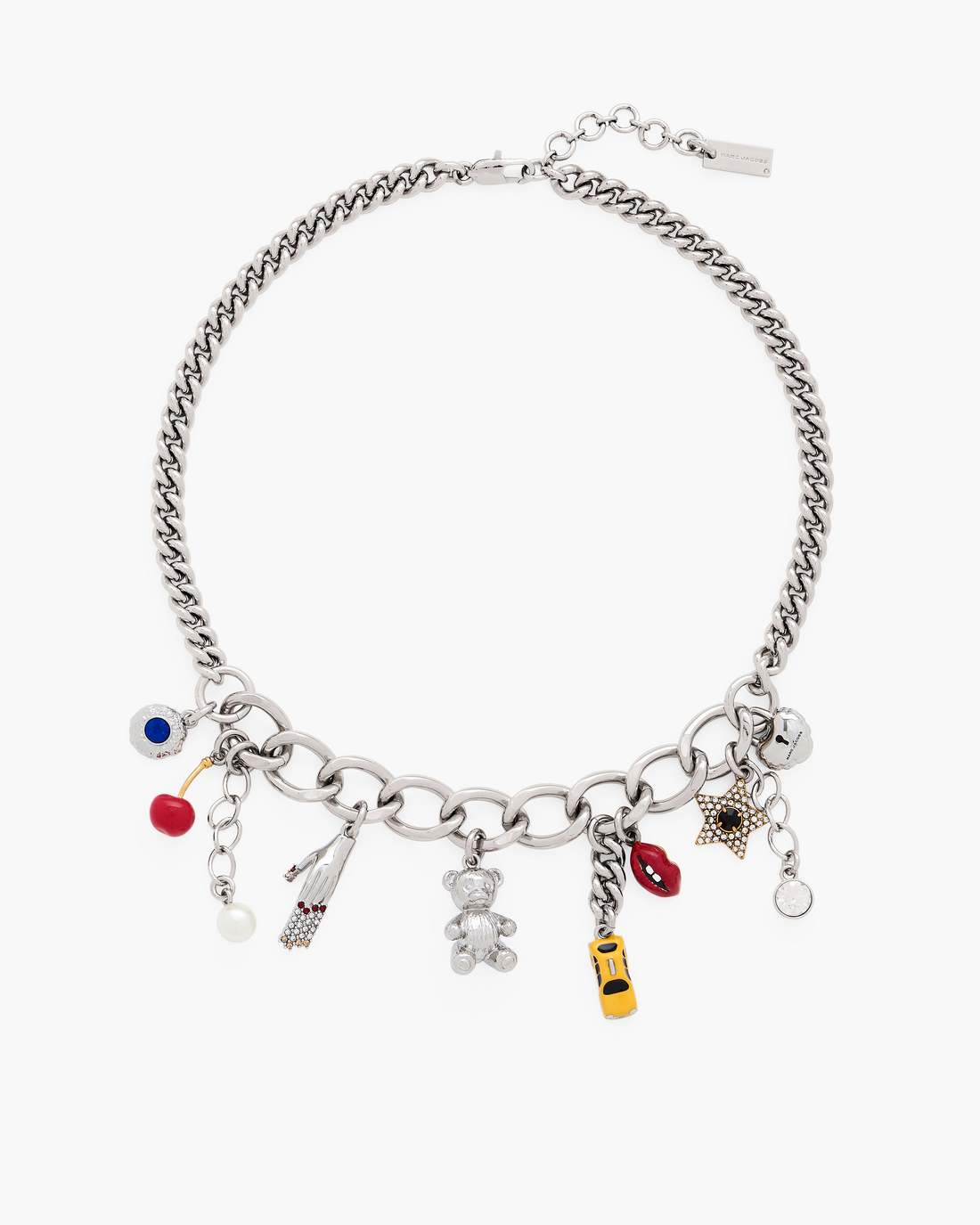Marc Jacobs New | The Trinket Charm Necklace Silver/Multi