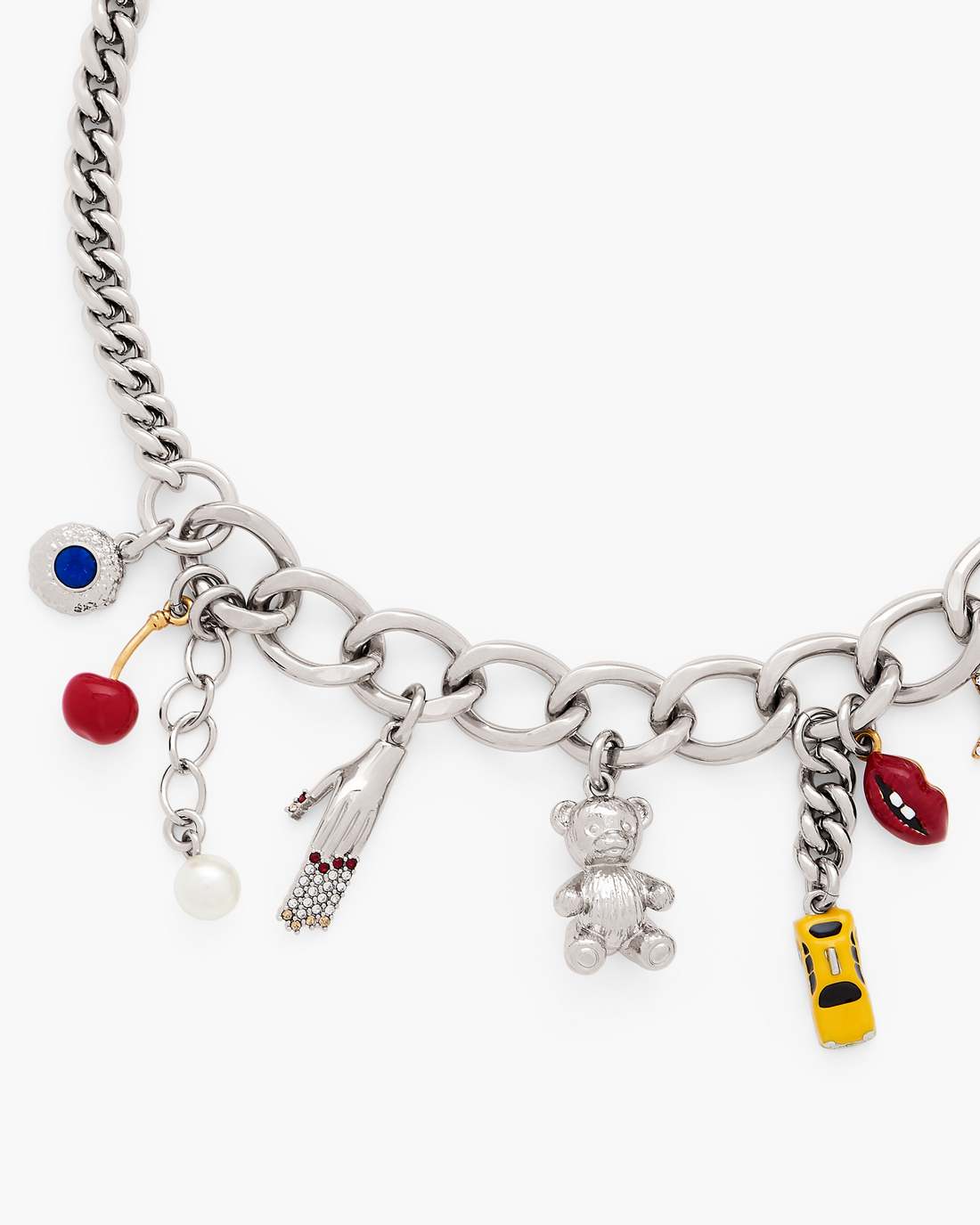 Marc Jacobs New | The Trinket Charm Necklace Silver/Multi