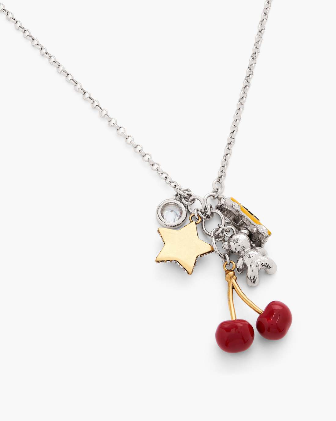 Marc Jacobs Everyday | The Trinket Cluster Necklace Silver/Multi