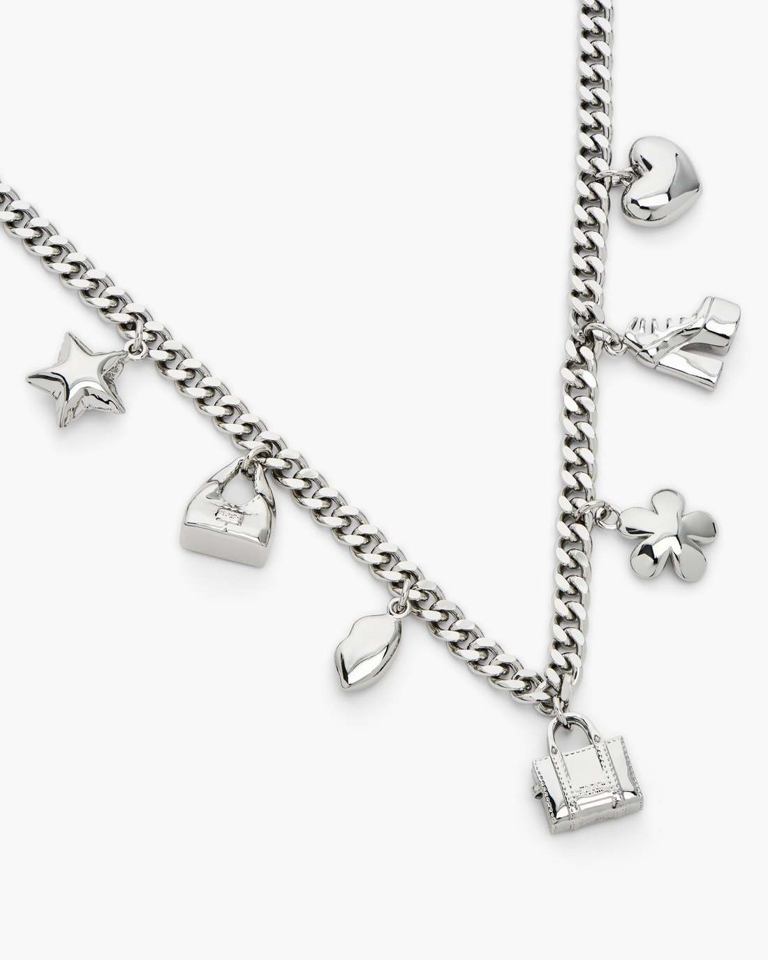 Marc Jacobs Top Pick | The Mini Icon Charm Necklace Light Antique Silver