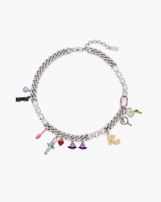 Marc Jacobs Hot Sale | The Dollhouse Charm Necklace Silver/Multi