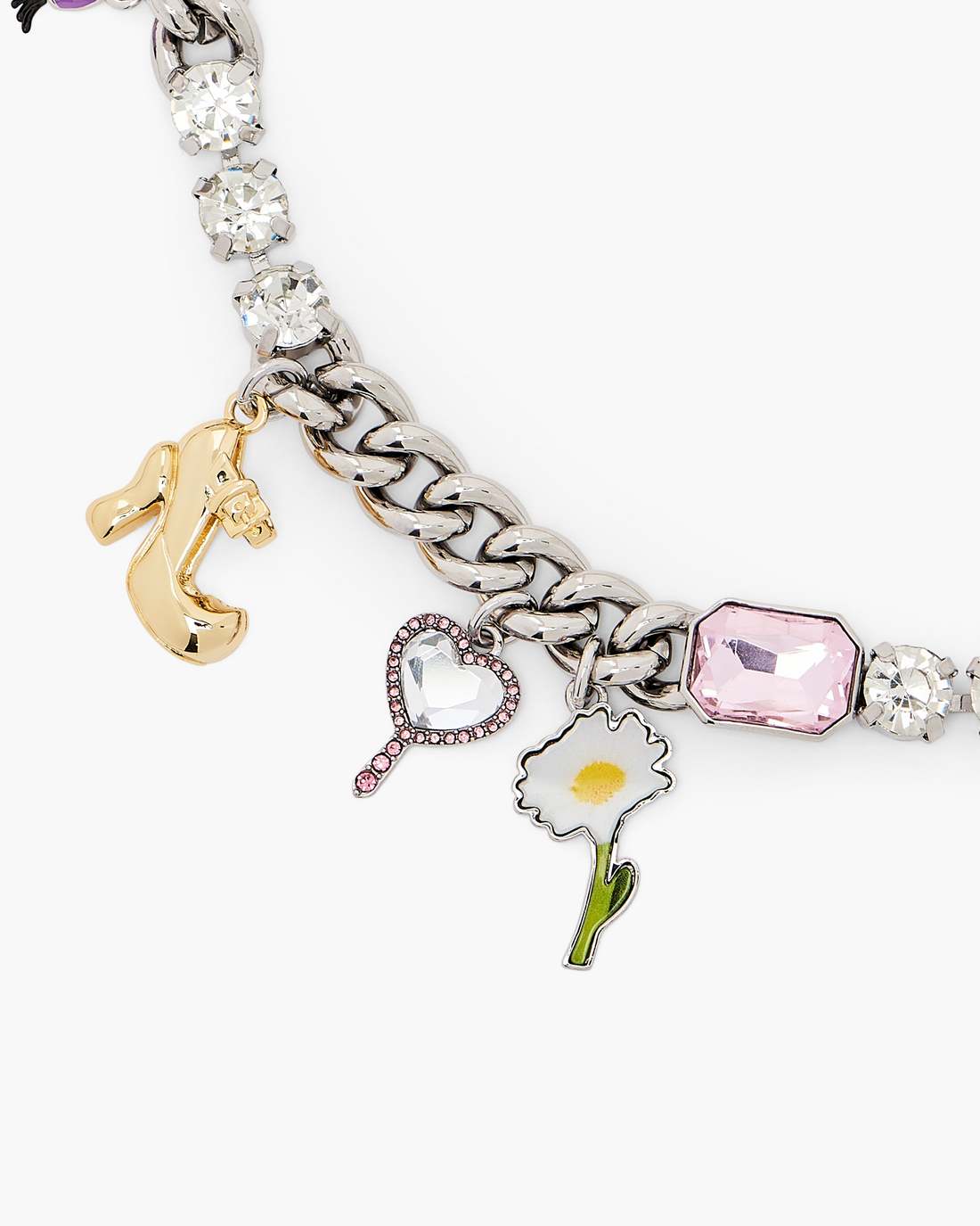 Marc Jacobs Hot Sale | The Dollhouse Charm Necklace Silver/Multi