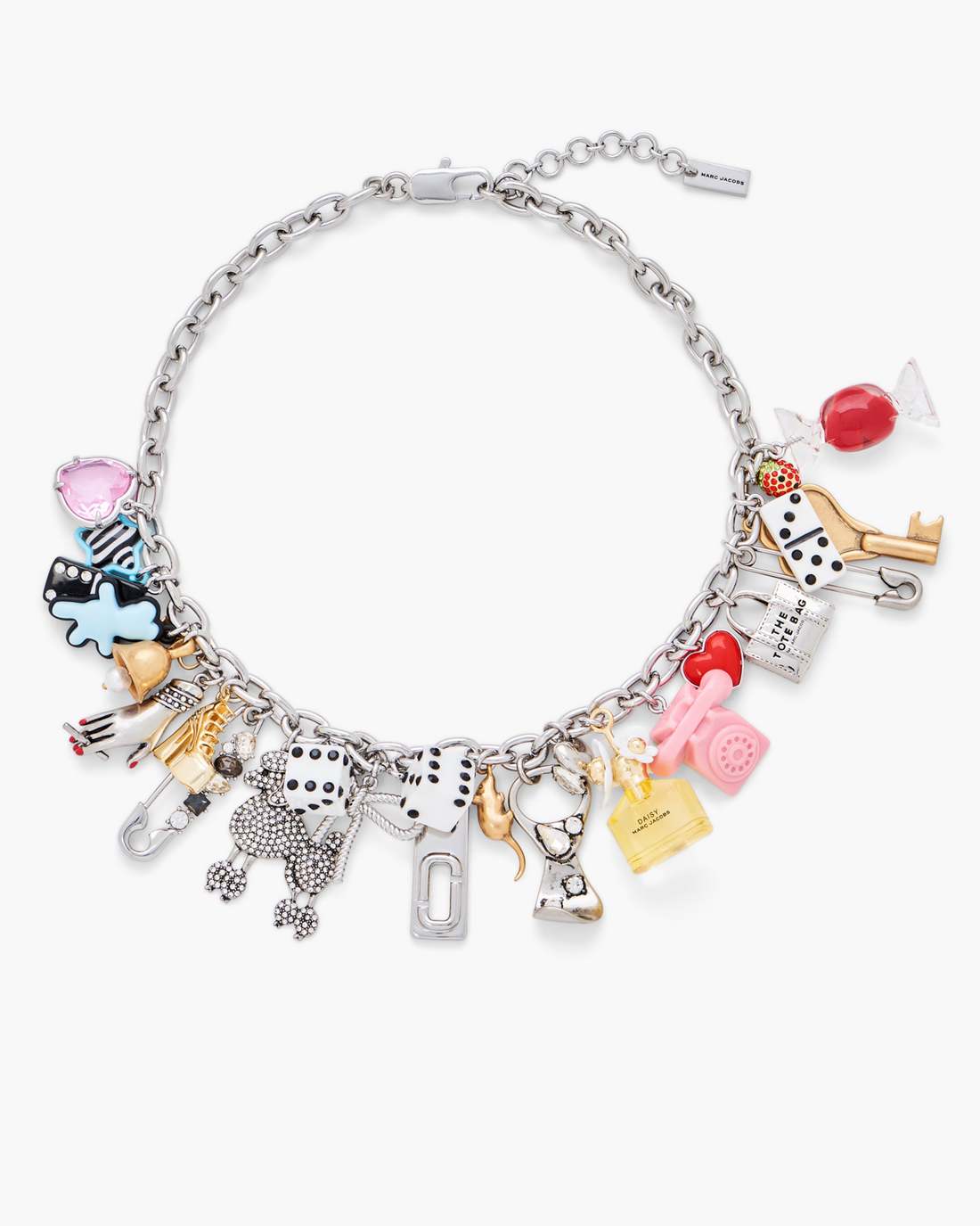 Marc Jacobs Value | The Sticker Charm Statement Necklace Silver Multi