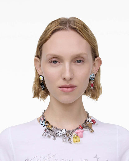 Marc Jacobs Value | The Sticker Charm Statement Necklace Silver Multi