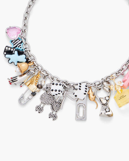 Marc Jacobs Value | The Sticker Charm Statement Necklace Silver Multi