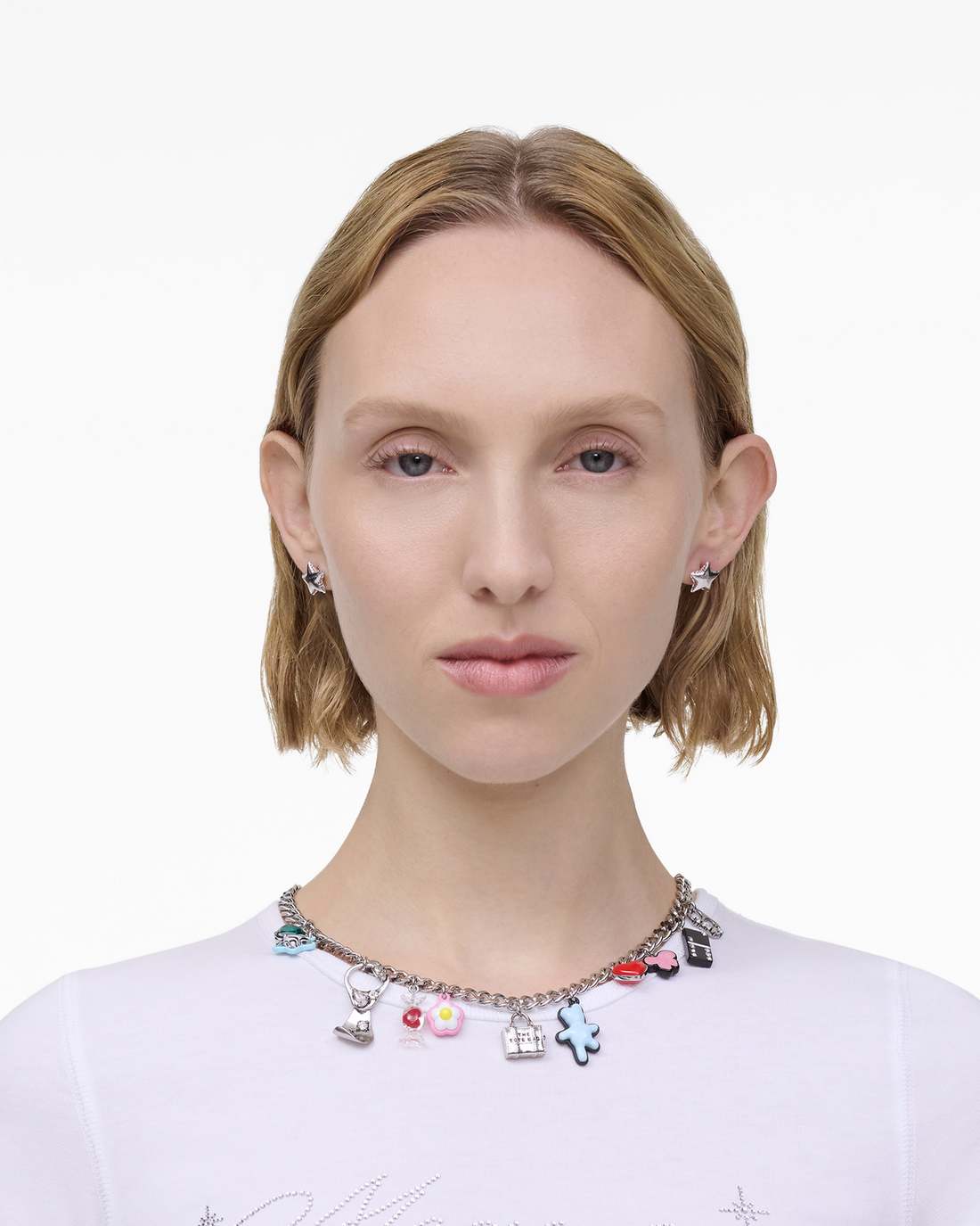 Marc Jacobs Discount | The Sticker Charm Necklace Silver Multi