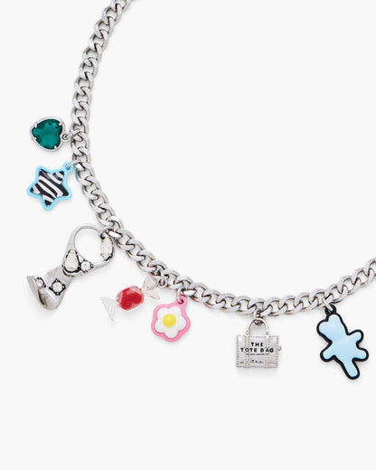 Marc Jacobs Discount | The Sticker Charm Necklace Silver Multi