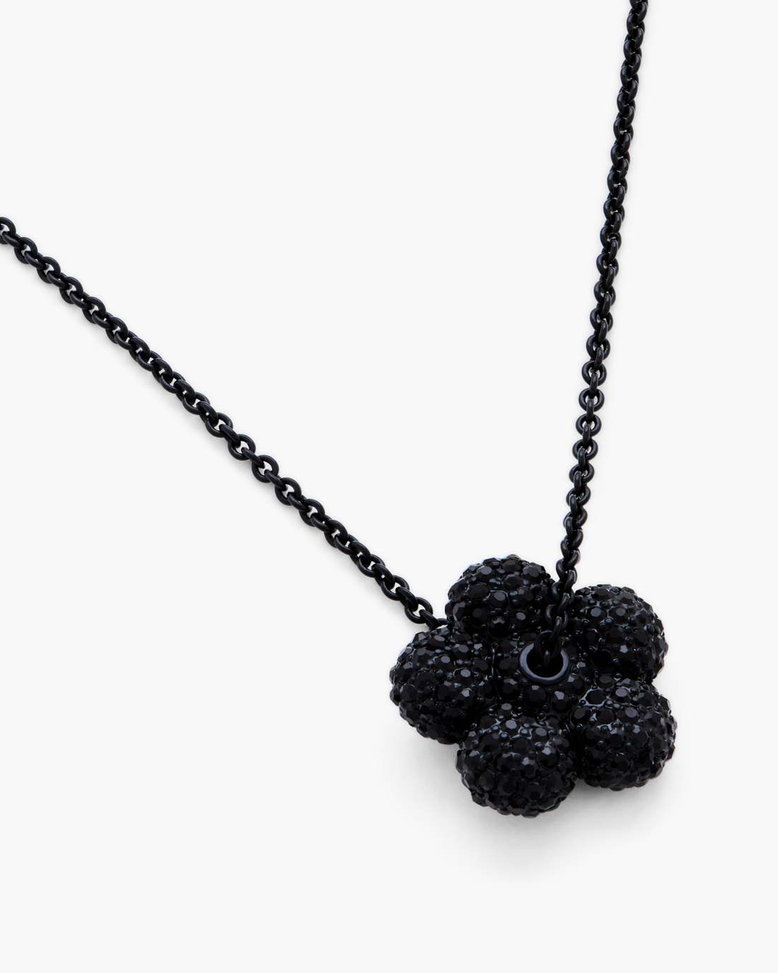 Marc Jacobs Popular | The Daisy Pave Necklace Black/Black Crystal