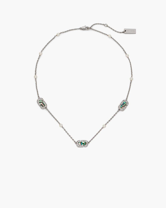 Marc Jacobs Trending | The J Marc Luxe Station Necklace Silver/Crystal