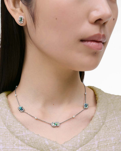 Marc Jacobs Trending | The J Marc Luxe Station Necklace Silver/Crystal