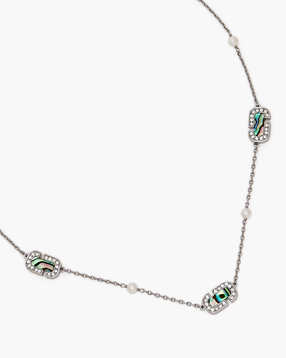 Marc Jacobs Trending | The J Marc Luxe Station Necklace Silver/Crystal