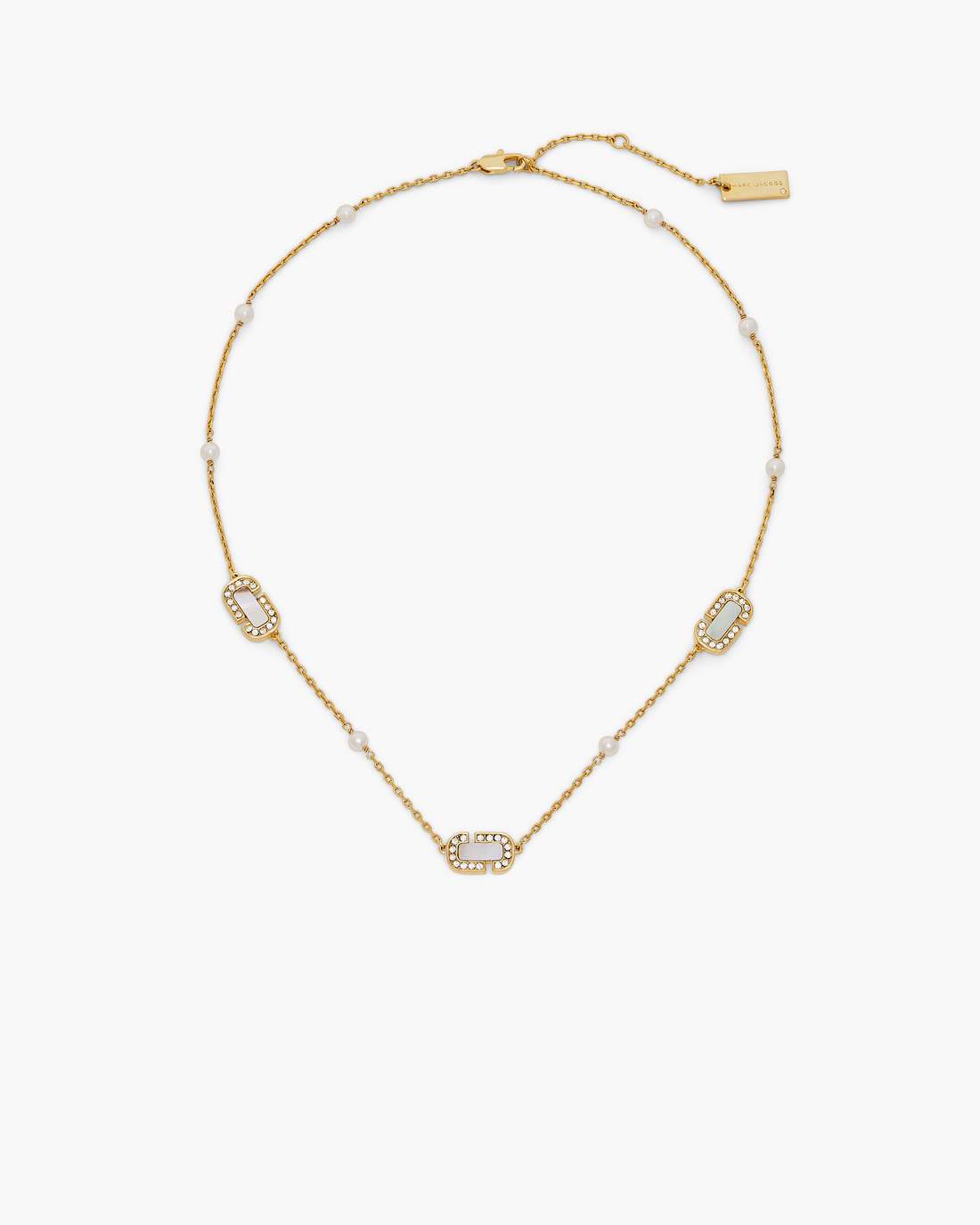 Marc Jacobs Great Value | The J Marc Luxe Station Necklace Gold/Crystal