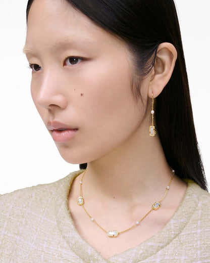 Marc Jacobs Great Value | The J Marc Luxe Station Necklace Gold/Crystal