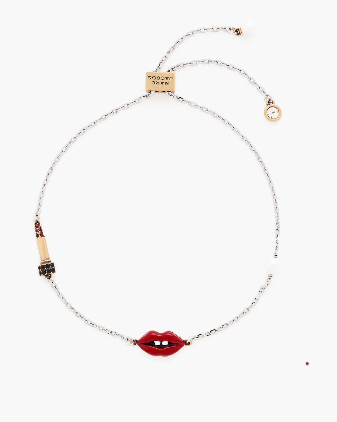 Marc Jacobs Special Offer | The Lips Slider Bracelet Silver/Red