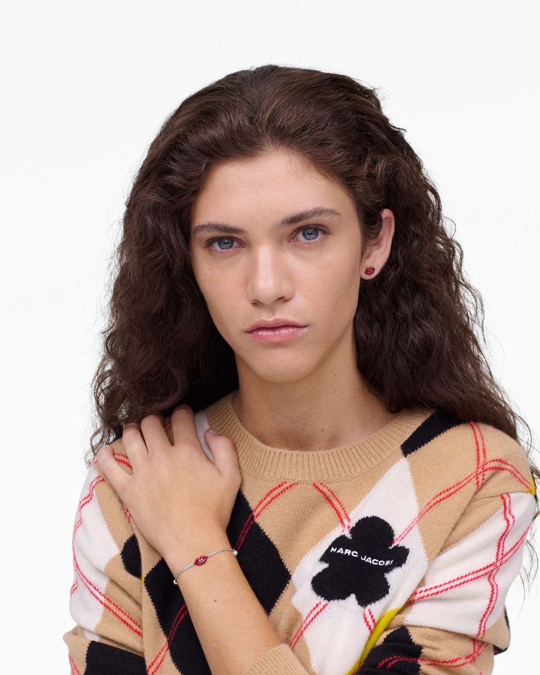 Marc Jacobs Special Offer | The Lips Slider Bracelet Silver/Red