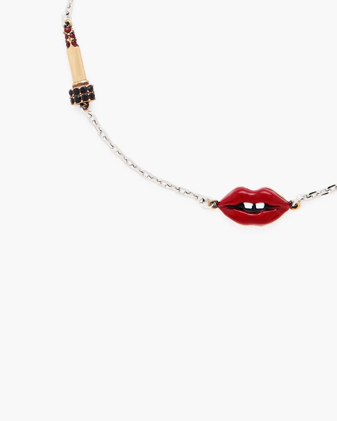 Marc Jacobs Special Offer | The Lips Slider Bracelet Silver/Red