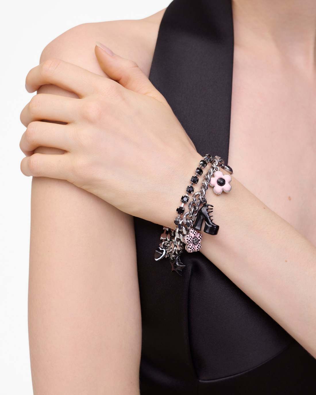 Marc Jacobs Discount | The Mini Icon Dot Charm Bracelet Silver/Multi