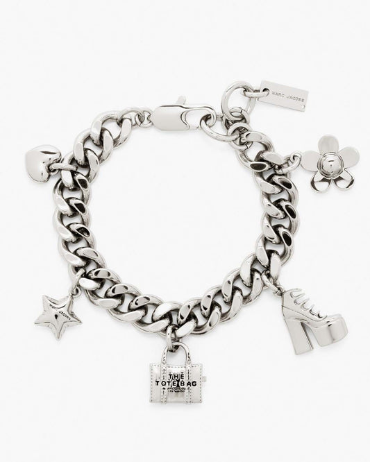 Marc Jacobs Trusted | The Mini Icon Charm Bracelet Light Antique Silver