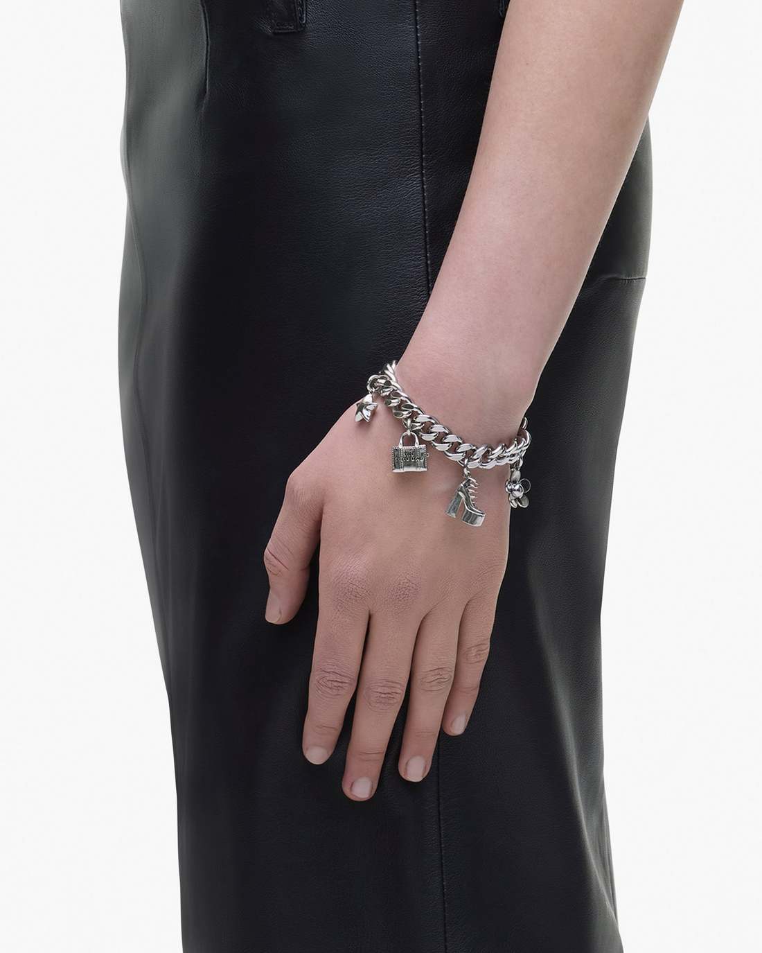 Marc Jacobs Trusted | The Mini Icon Charm Bracelet Light Antique Silver