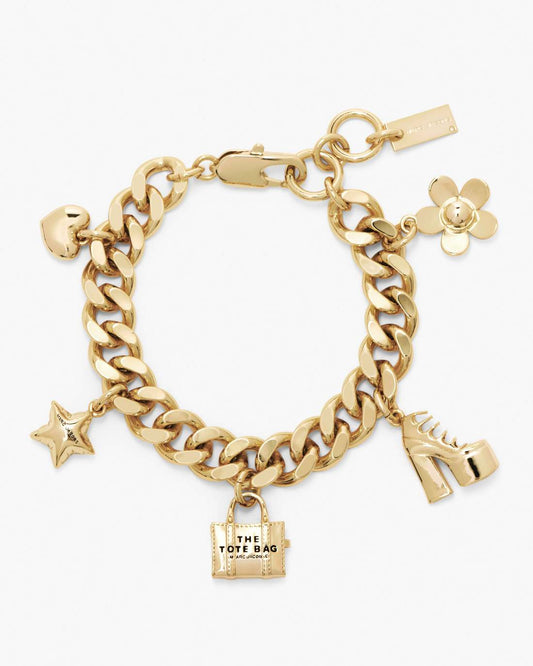 Marc Jacobs Essential | The Mini Icon Charm Bracelet Light Antique Gold