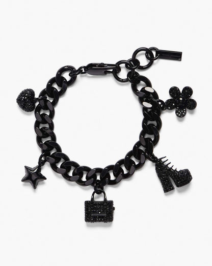 Marc Jacobs Deals | The Pave Mini Icon Charm Bracelet Black/Black Crystal