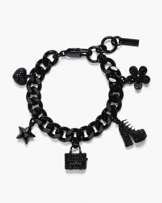 Marc Jacobs Deals | The Pave Mini Icon Charm Bracelet Black/Black Crystal