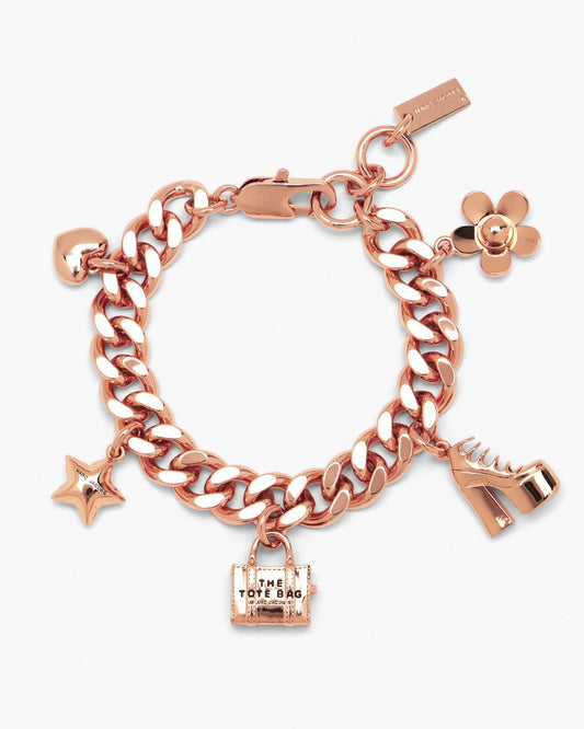 Marc Jacobs Smart Buy | The Mini Icon Charm Bracelet Antique Rose Gold