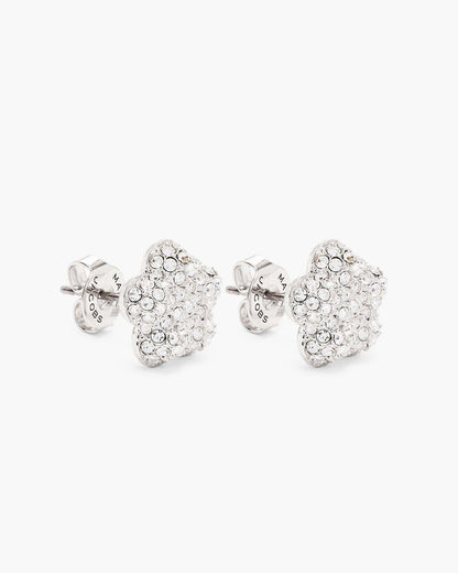 Marc Jacobs Sale | The Daisy Pave Stud Earrings Silver/Crystal