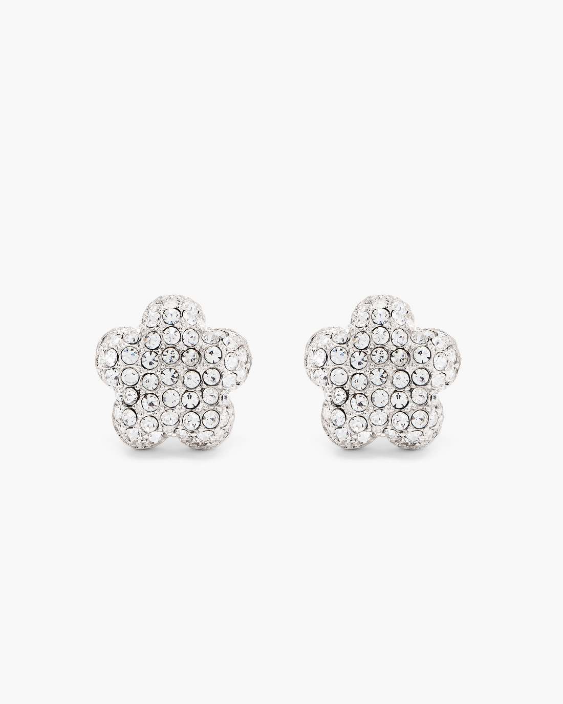 Marc Jacobs Sale | The Daisy Pave Stud Earrings Silver/Crystal