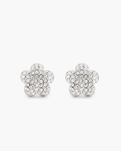 Marc Jacobs Sale | The Daisy Pave Stud Earrings Silver/Crystal