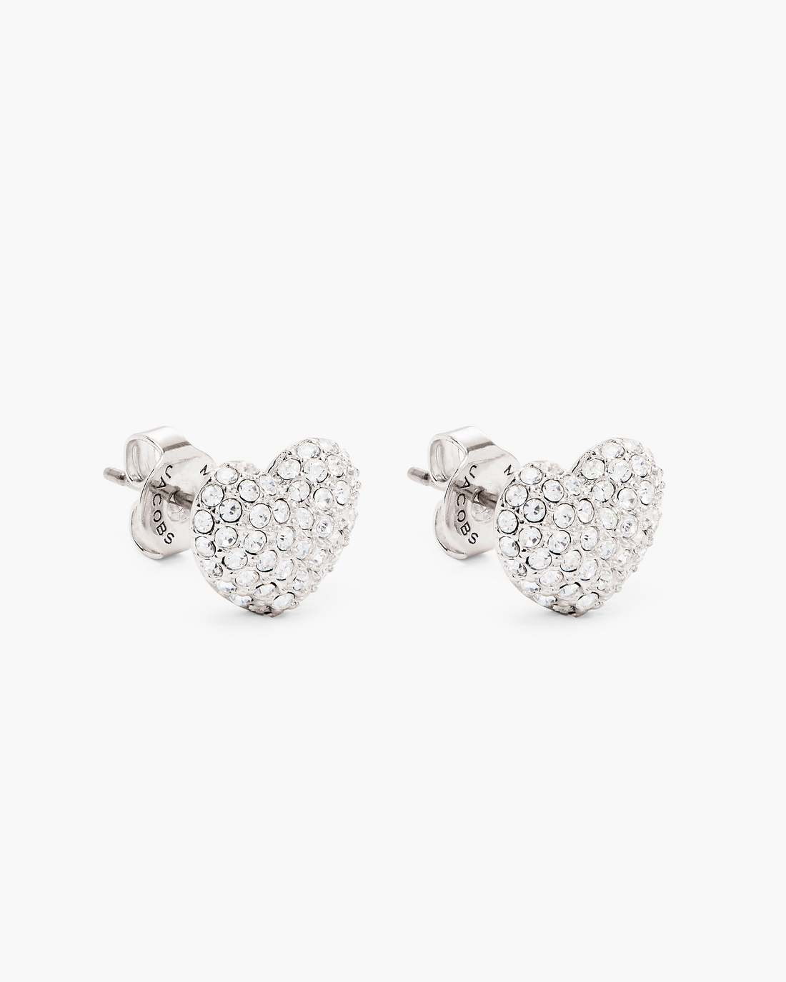 Marc Jacobs Essential | The Heart Pave Earrings Silver/Crystal