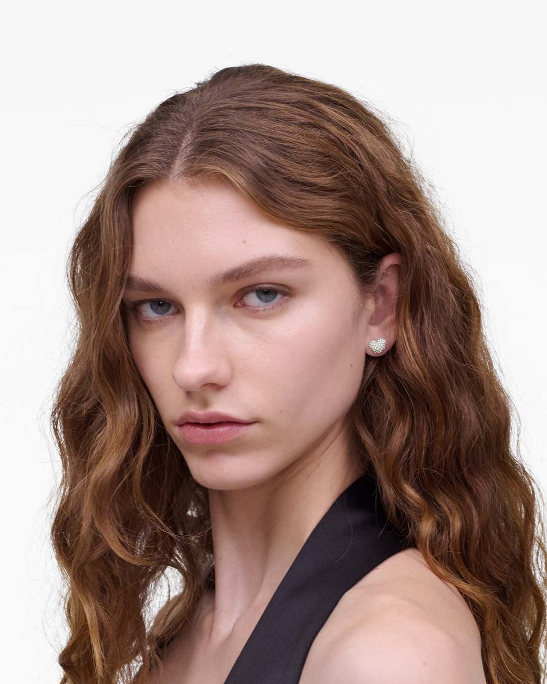 Marc Jacobs Essential | The Heart Pave Earrings Silver/Crystal