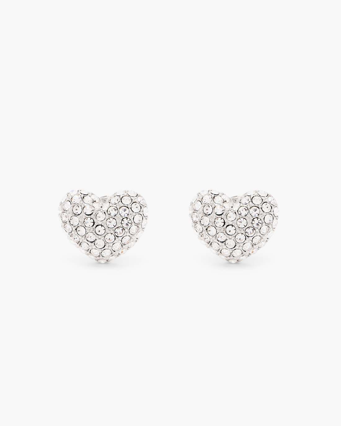 Marc Jacobs Essential | The Heart Pave Earrings Silver/Crystal