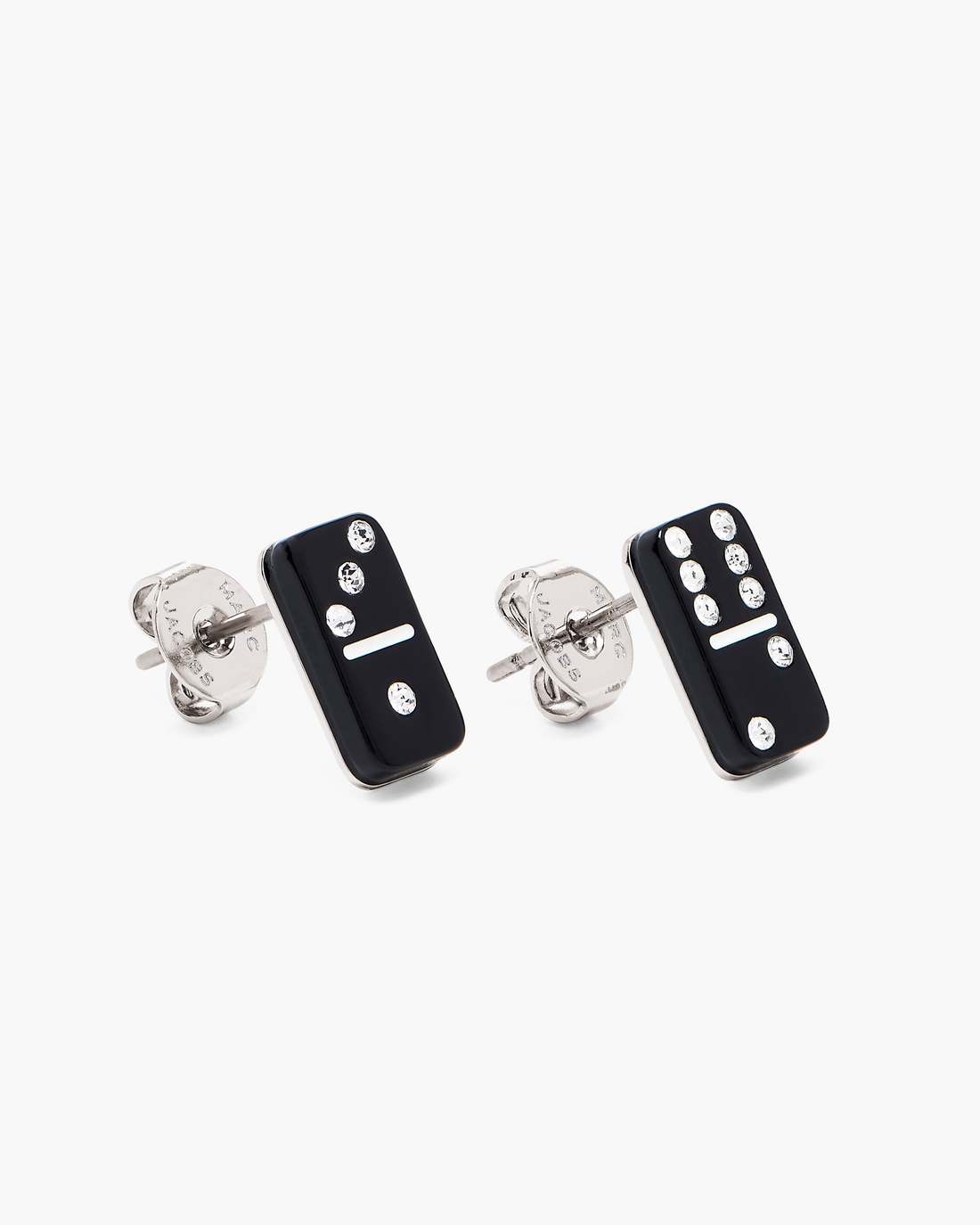 Marc Jacobs Trusted | The Domino Stud Earrings Silver/Black