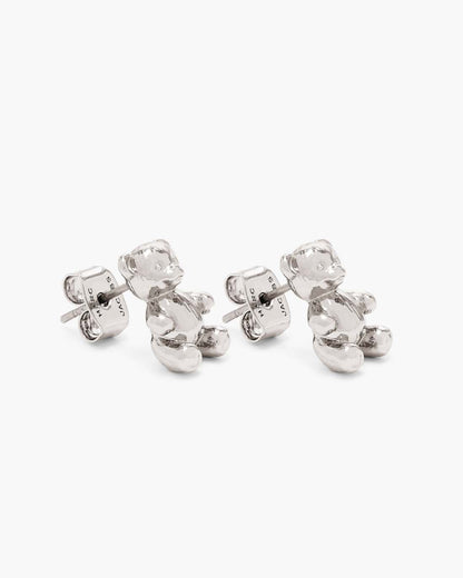 Marc Jacobs Everyday | The Teddy Bear Stud Earrings Light Antique Silver
