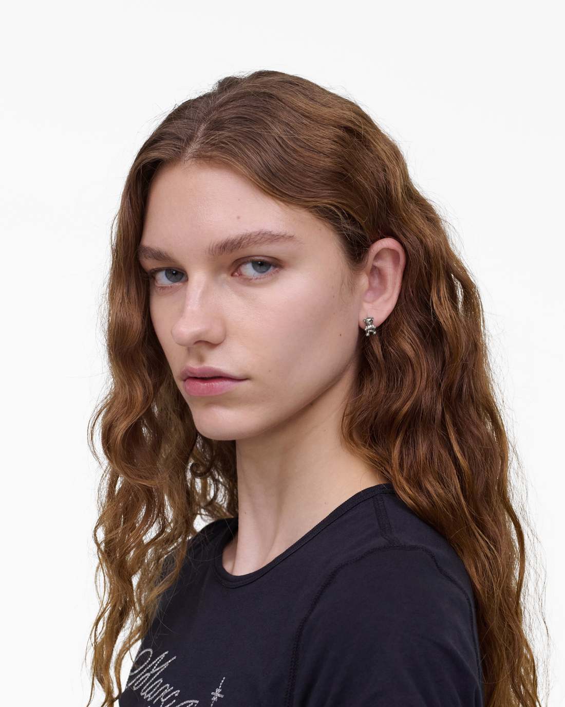 Marc Jacobs Everyday | The Teddy Bear Stud Earrings Light Antique Silver
