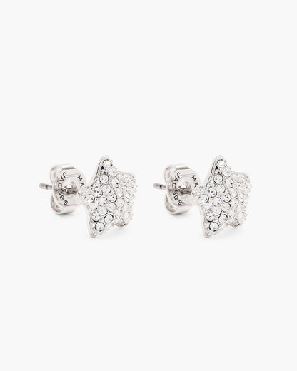 Marc Jacobs Trusted | The Star Pave Stud Earrings Silver/Crystal