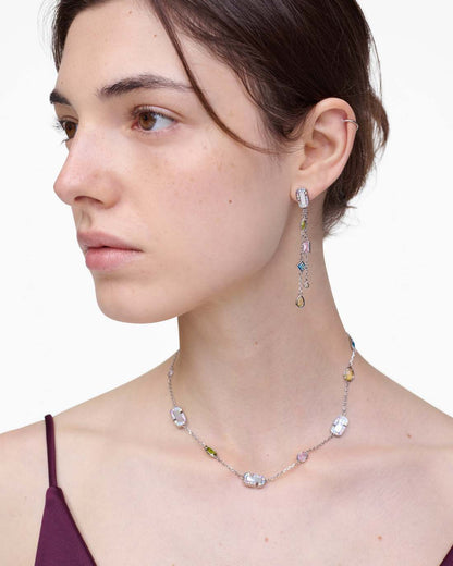 Marc Jacobs Quality | The J Marc Luxe Gem Linear Earrings Silver/Multi