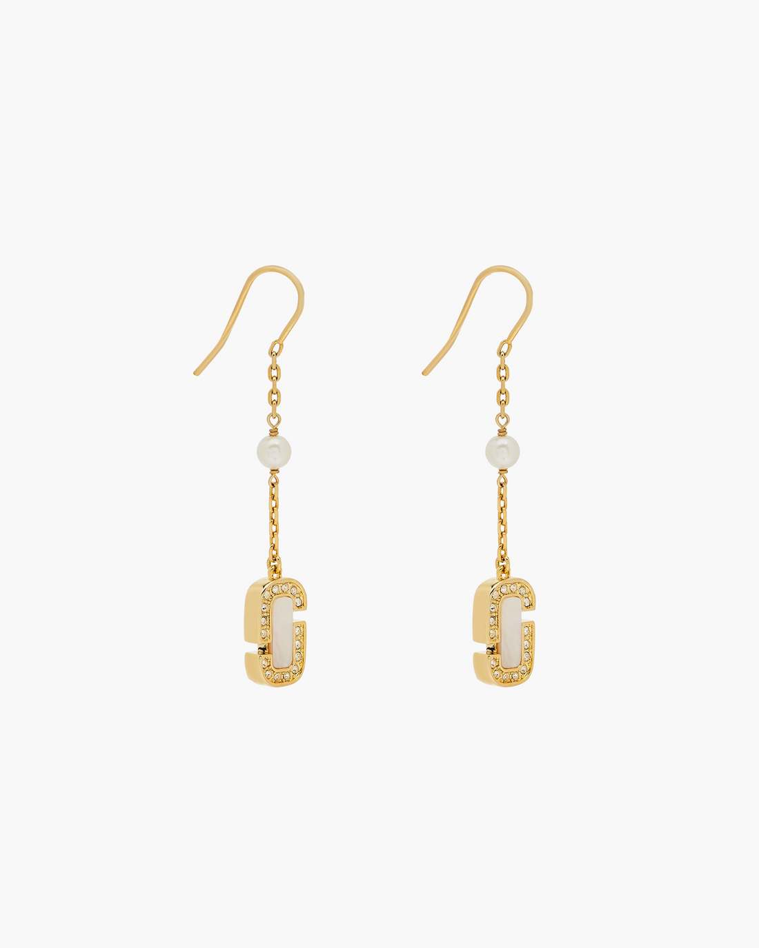 Marc Jacobs Hot Sale | The J Marc Luxe Linear Earrings Gold/Crystal