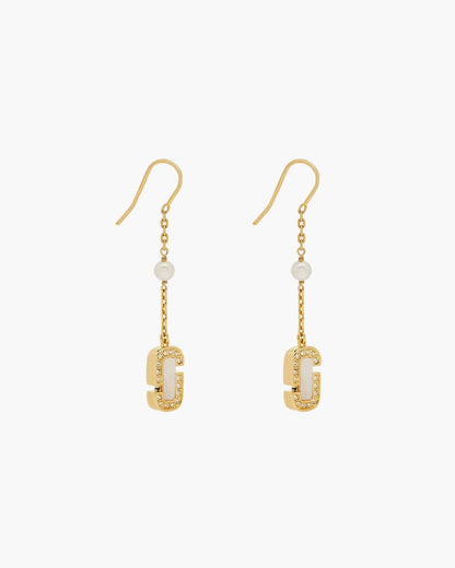 Marc Jacobs Hot Sale | The J Marc Luxe Linear Earrings Gold/Crystal