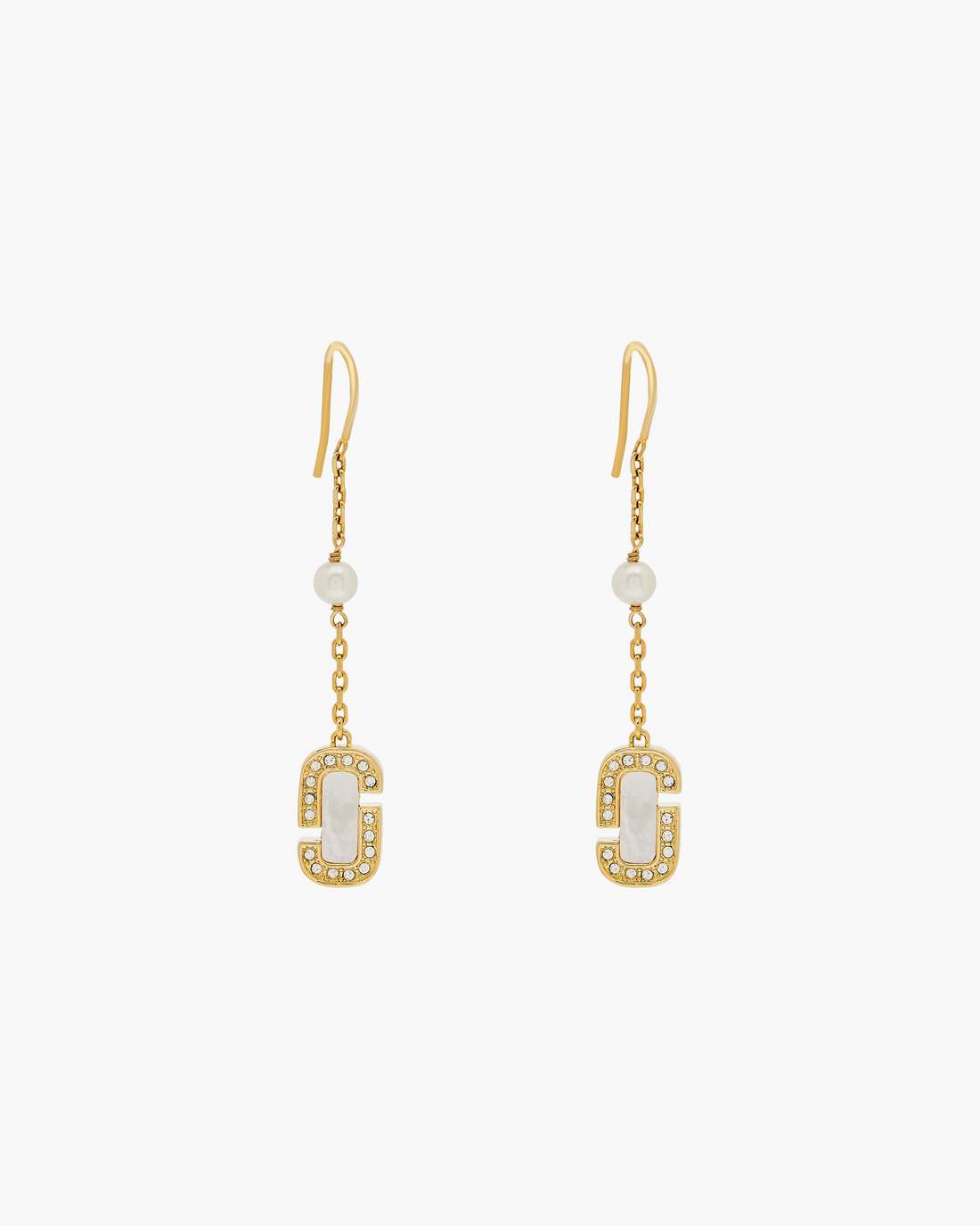Marc Jacobs Hot Sale | The J Marc Luxe Linear Earrings Gold/Crystal
