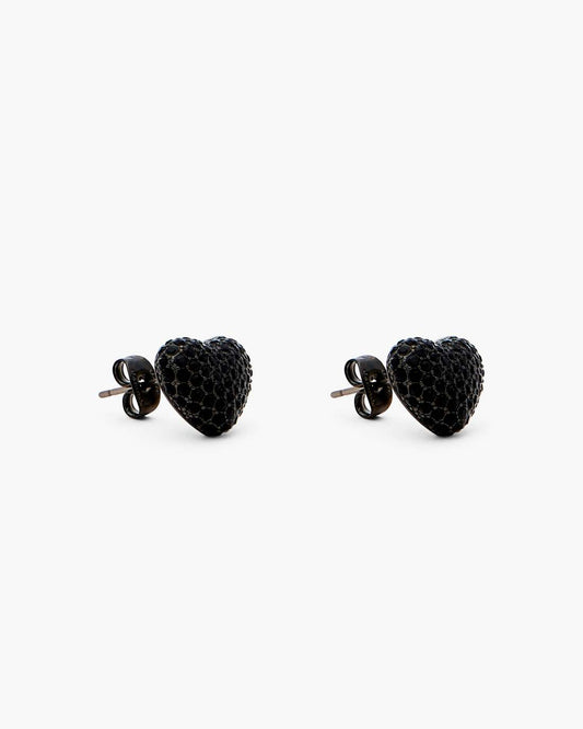 Marc Jacobs Premium | The Heart Balloon Pave Earrings Black/Black Crystal