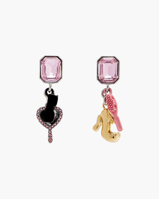 Marc Jacobs Signature | The Dollhouse Charm Earrings Silver/Multi