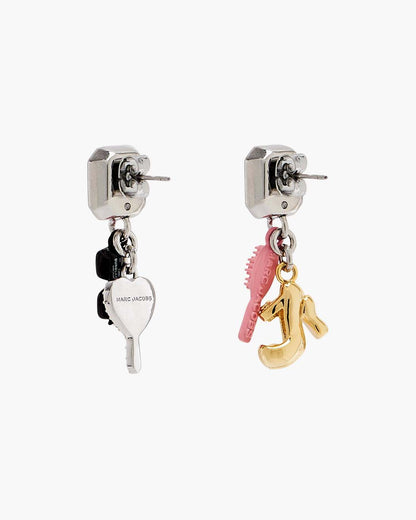 Marc Jacobs Signature | The Dollhouse Charm Earrings Silver/Multi