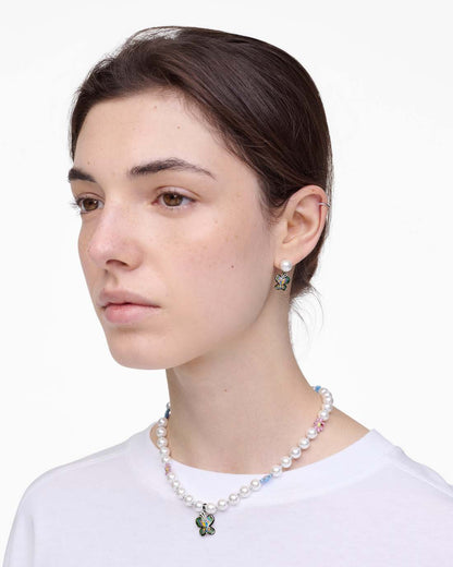 Marc Jacobs Latest | Hattie Stewart X Marc Jacobs Butterfly Pearl Earrings Silver/Multi