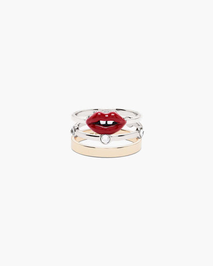 Marc Jacobs Discount | The Lips Ring Set Gold/Silver