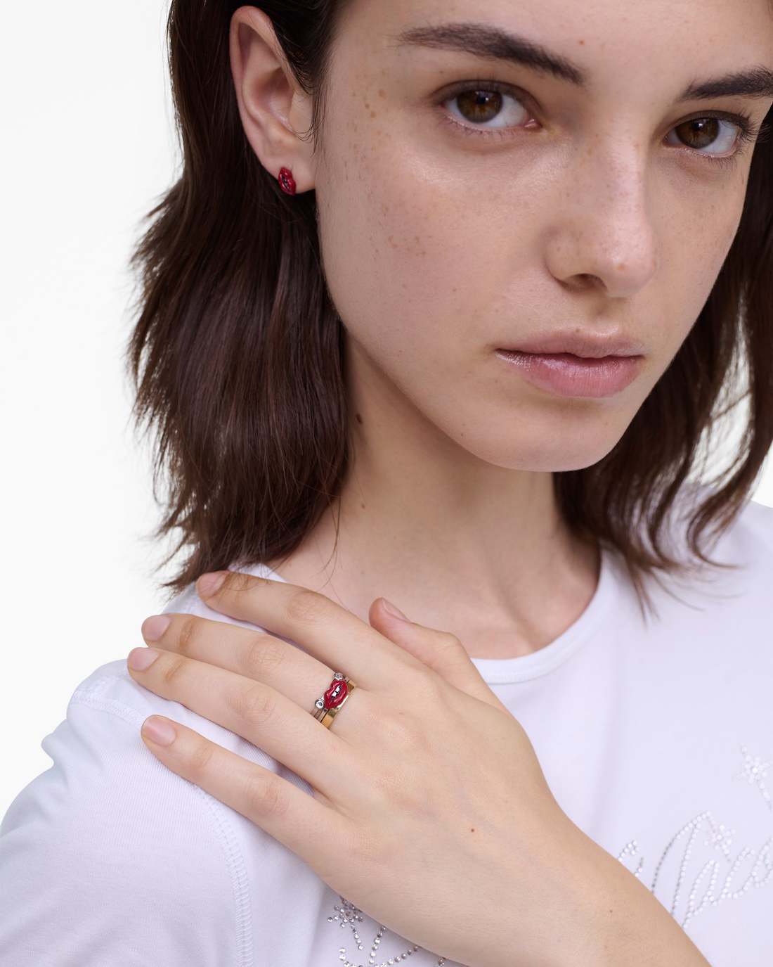 Marc Jacobs Discount | The Lips Ring Set Gold/Silver