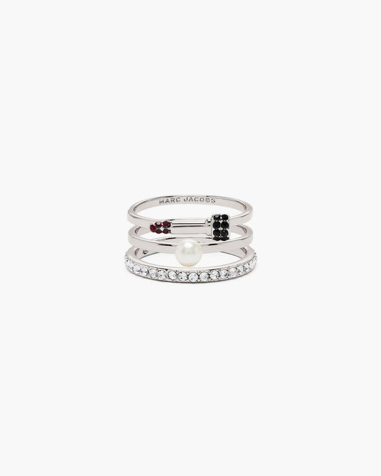 Marc Jacobs Popular | The Rouge Ring Set Silver/Multi