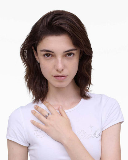 Marc Jacobs Popular | The Rouge Ring Set Silver/Multi